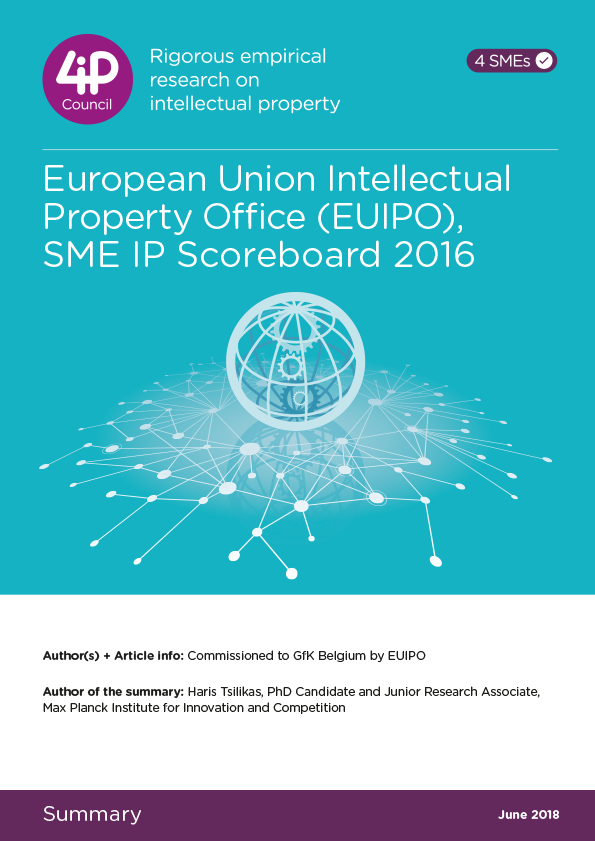 European Union Intellectual Property Office (EUIPO), SME IP Scoreboard 2016