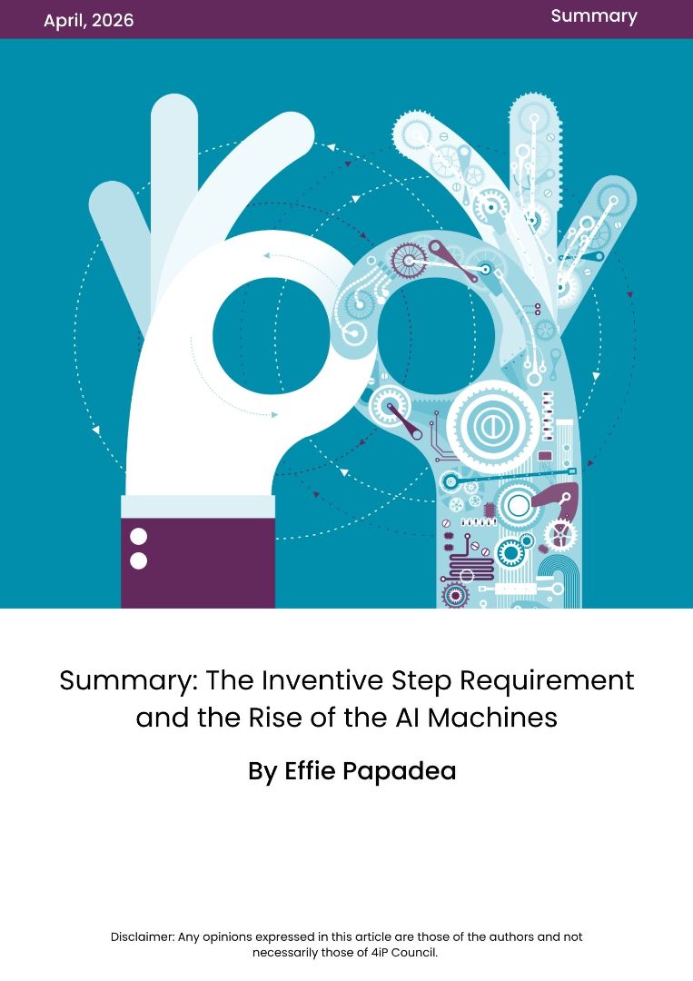 Summary: The Inventive Step Requirement and the Rise of the AI Machines