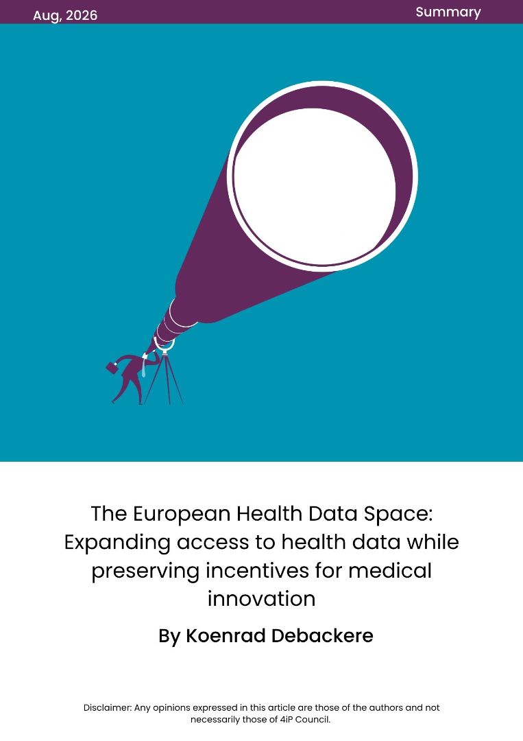 The European Health Data Space: Expanding access to health data while preserving incentives for medical innovation