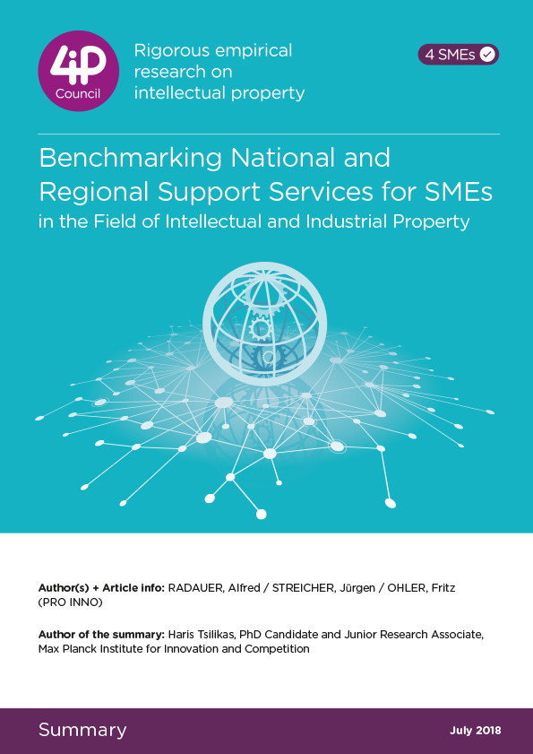 Benchmarking National and Regional Support Services for SMEs in the Field of Intellectual and Industrial Property