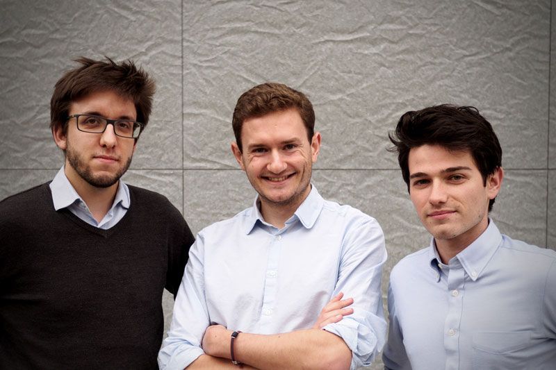 Timothée Le Quesne (centre) and his fellow founders at EnergySquare