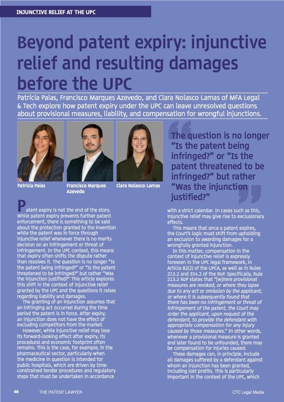 Beyond patent expiry: injunctive relief and resulting damages before the UPC