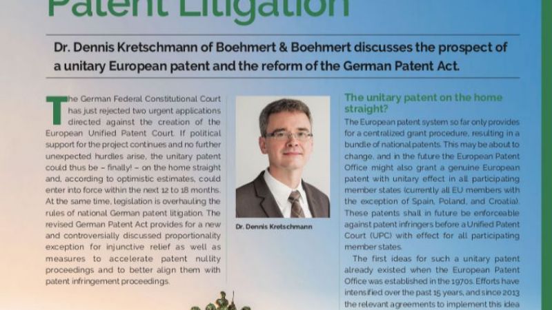 Recent German Court Decisions and Legislation shape the future of Patent Litigation